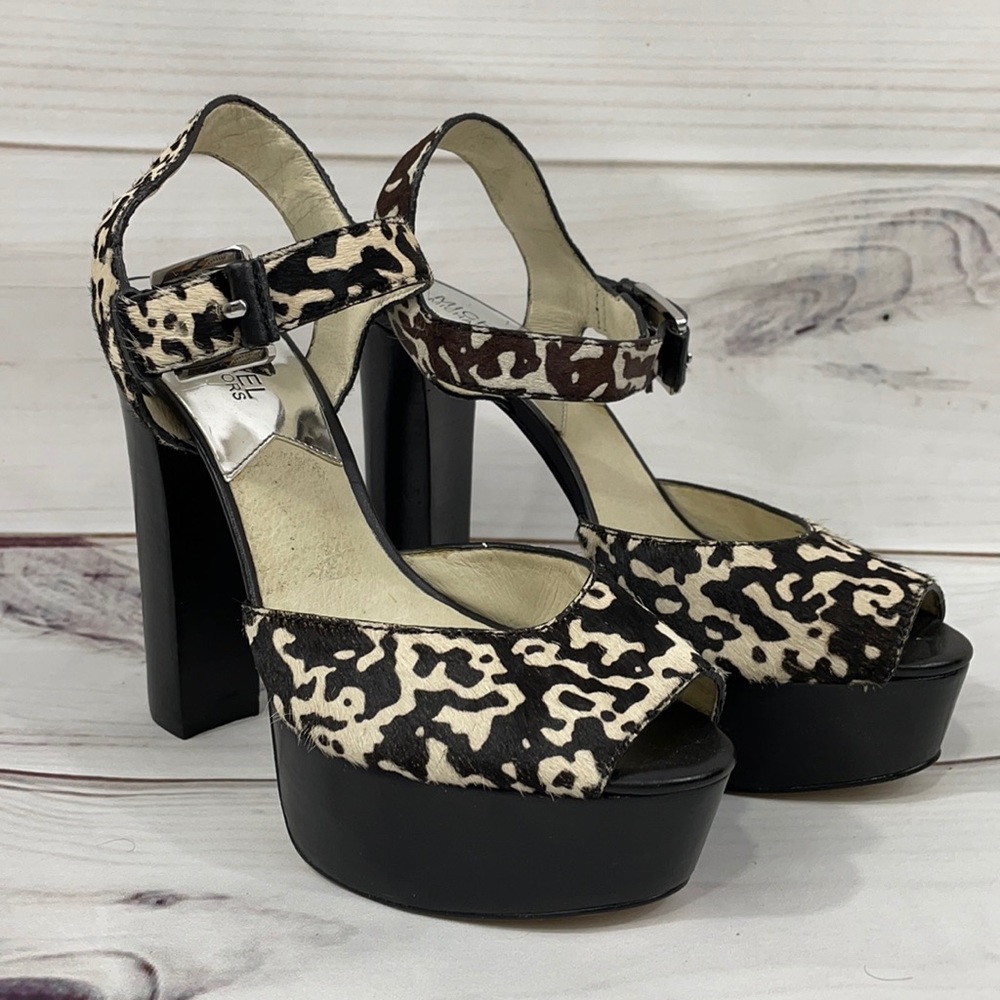 NWT Michael Kors Calf Hair Platform Heels